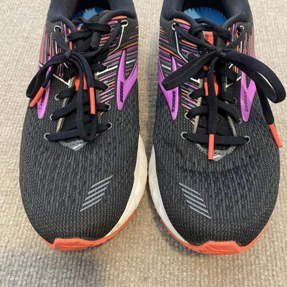 Brooks Adrenaline GTS 19 Shoes Womens Size 9 Black Mesh Cushioned‎ 1202841B080